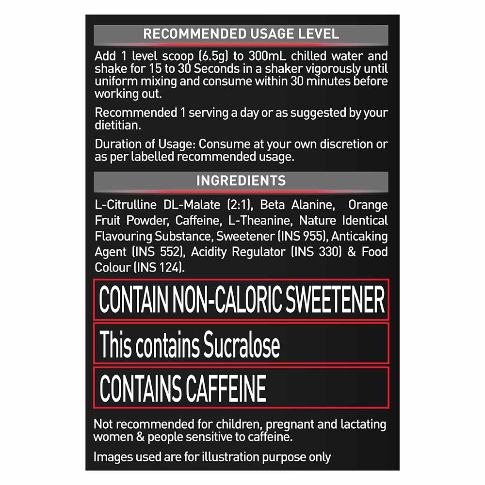 MuscleBlaze Xtreme-200 Pre-Workout Fruit Punch 100 g - label photo 2