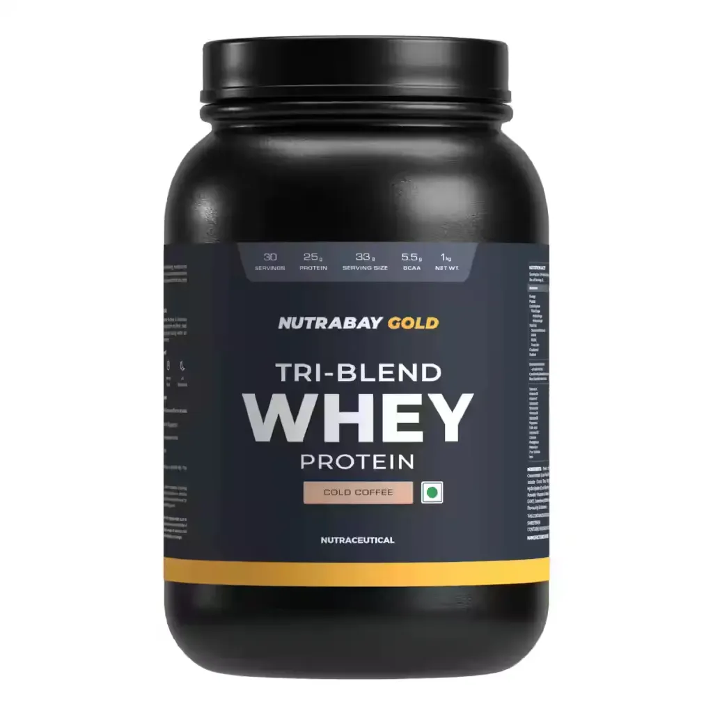 Nutrabay Triblend Whey Protein (Cold Coffee, 1 kg)