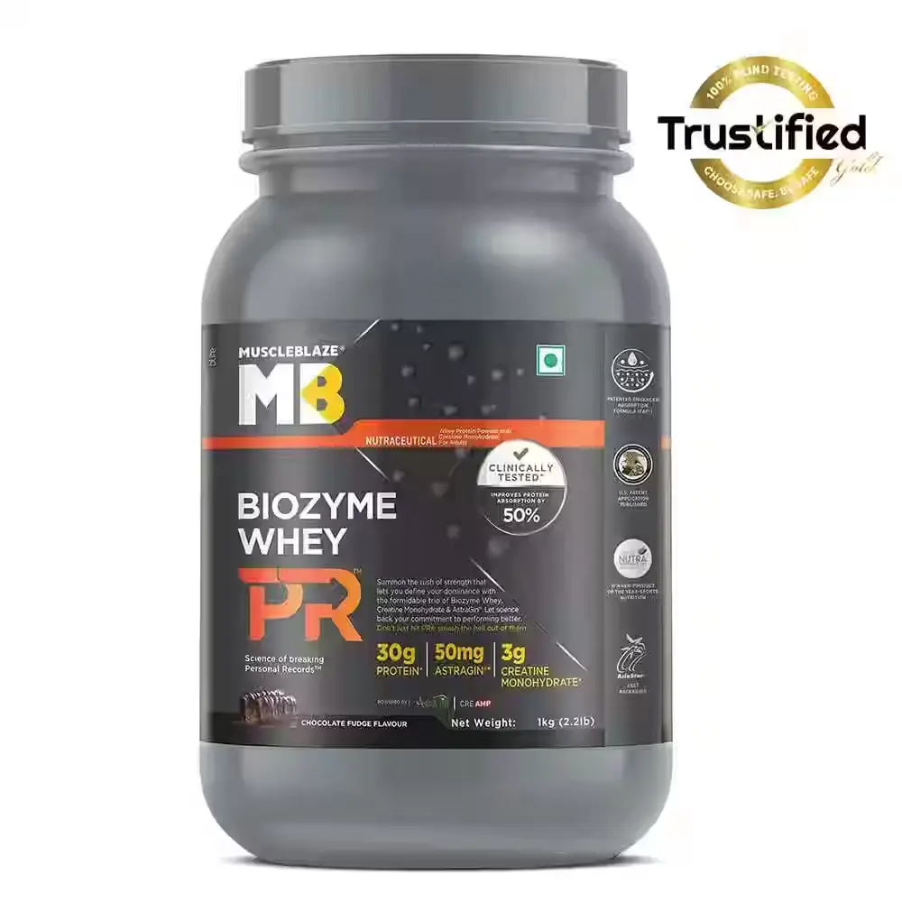 MuscleBlaze Biozyme Whey PR (Molten Choco Cake, 1 kg)