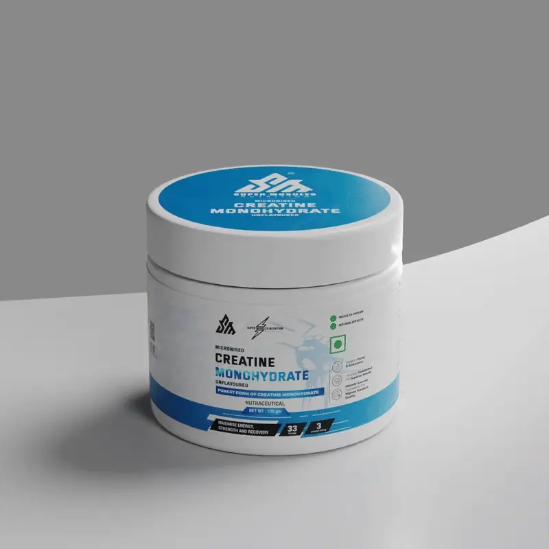 Super Muscles Nutrition Creatine Monohydrate (Unflavoured, 100gm)