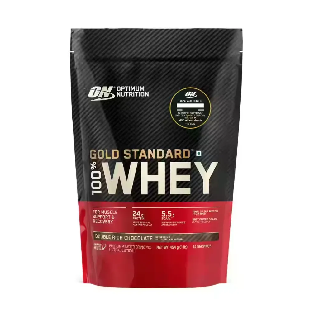 Optimum Nutrition Gold Standard Whey Protein (Double Rich Chocolate, 454gm)
