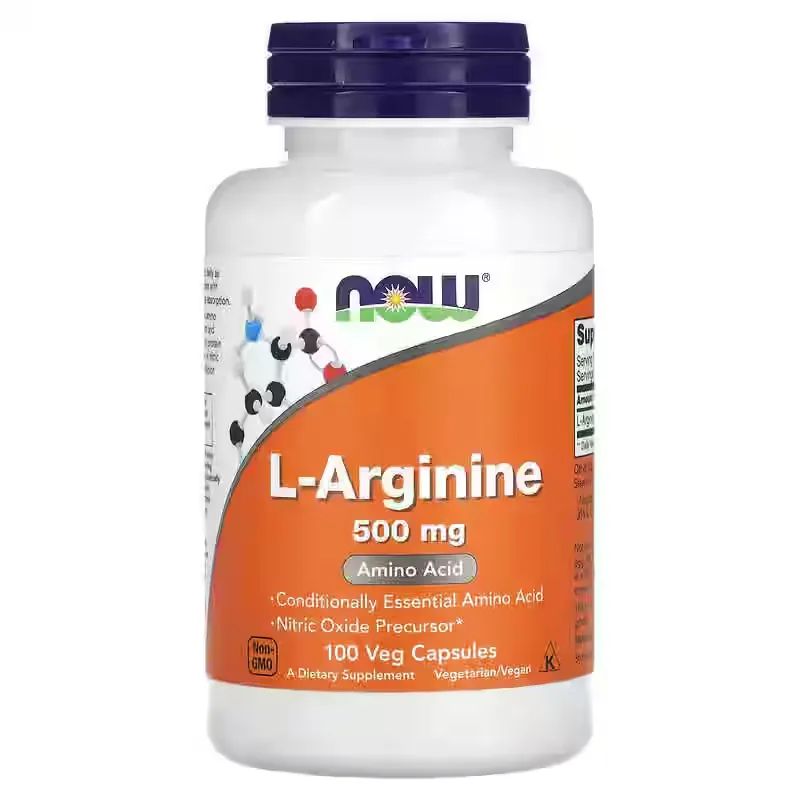 NOW L-Arginine 500 mg - 100 Capsules (100 capsules)