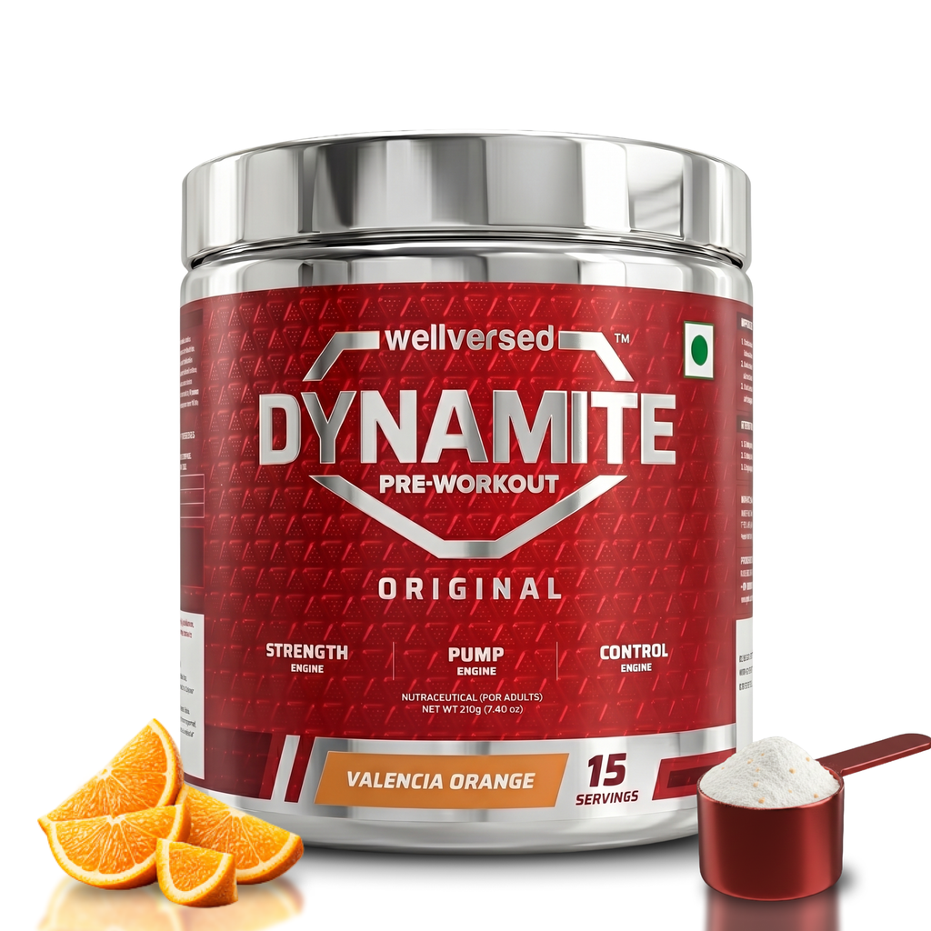 Wellversed Dynamite Pre-Workout (Valencia Orange, 210gm)
